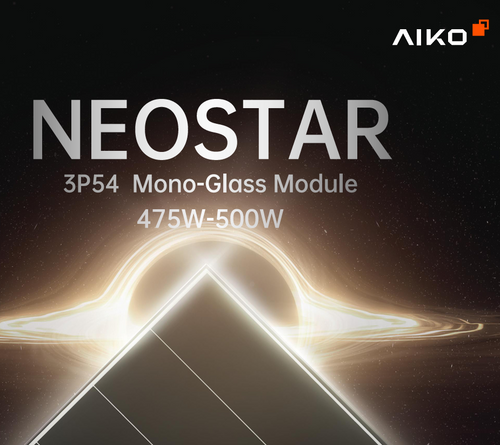 AIKO Neostar 490W N-Type ABC Solar Panel Black Frame 1500V | AIKO-A490-MCE54Mw